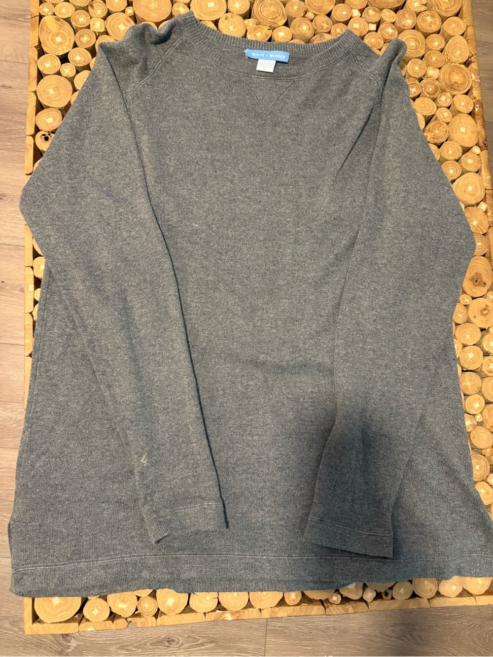 White + Warren grey Sweater silk and cashmere